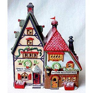 Department 56 VINTAGE North Pole Series OBBIE'S BOOKS & LETRINKA'S CANDY HOUSE